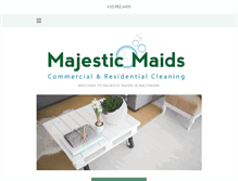 Tablet Screenshot of majesticmaidsmd.com